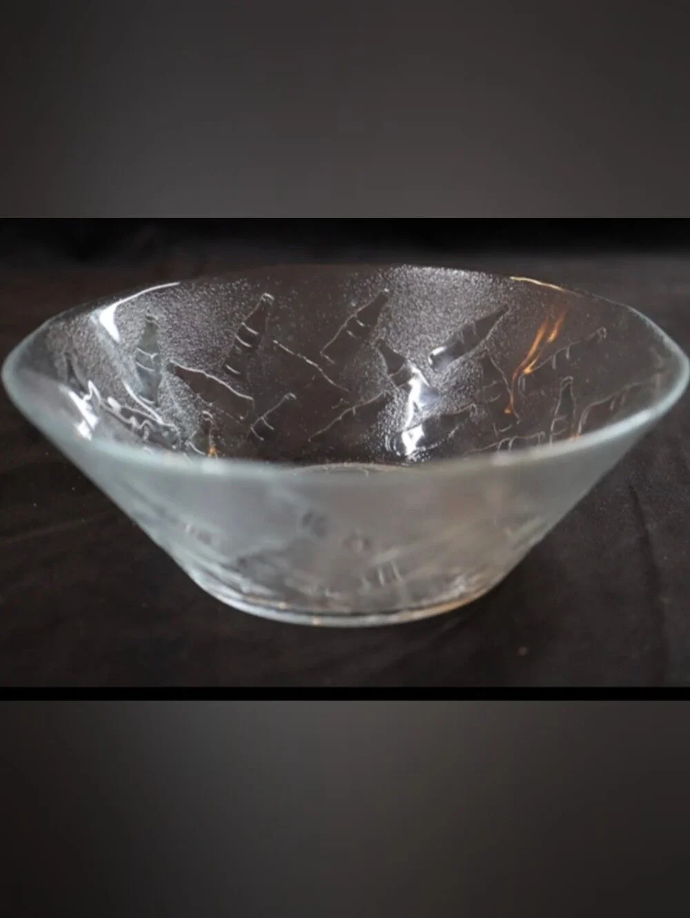 Vintage Arcoroc Coca Cola Embossed Glass Bowl Snack 6½“ Bowl